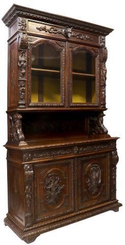 FRENCH HENRI II STYLE CARVED OAK 358a9e