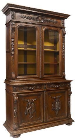 FRENCH HENRI II STYLE CARVED OAK 358a9d