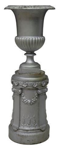 FRENCH PAINTED IRON CAMPANA GARDEN