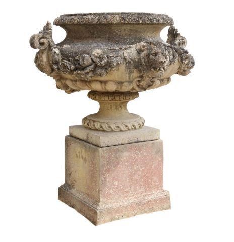 LARGE CAST STONE GARDEN STATUARY,