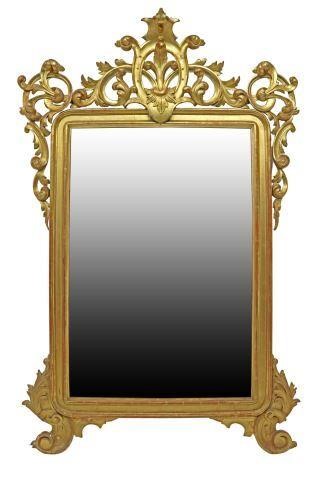 EXCEPTIONAL ITALIAN GILTWOOD MIRROR  358ae3