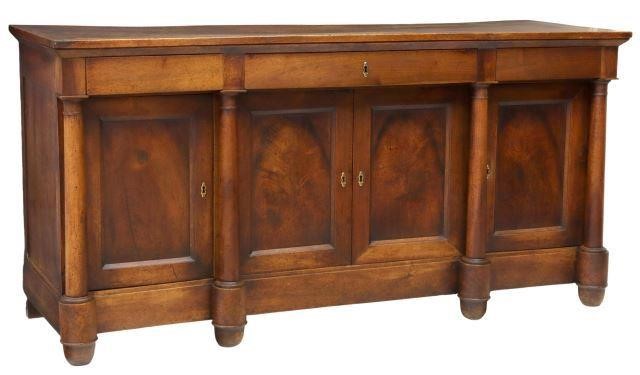 FRENCH EMPIRE STYLE WALNUT SIDEBOARDFrench 358b06