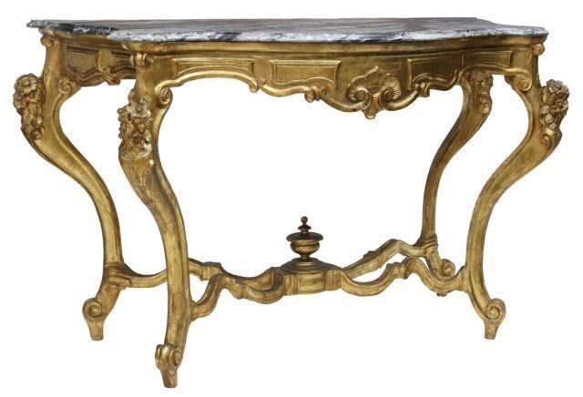 LOUIS XV STYLE MARBLE TOP GILTWOOD 358b0f