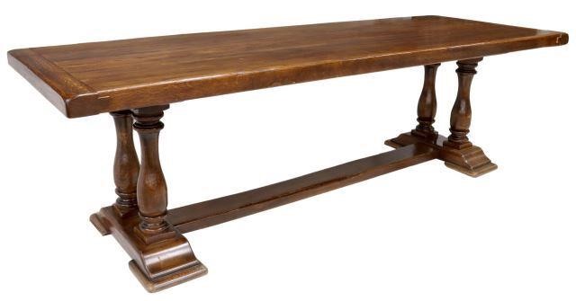 FRENCH OAK MONASTERY TABLE, 101"LFrench