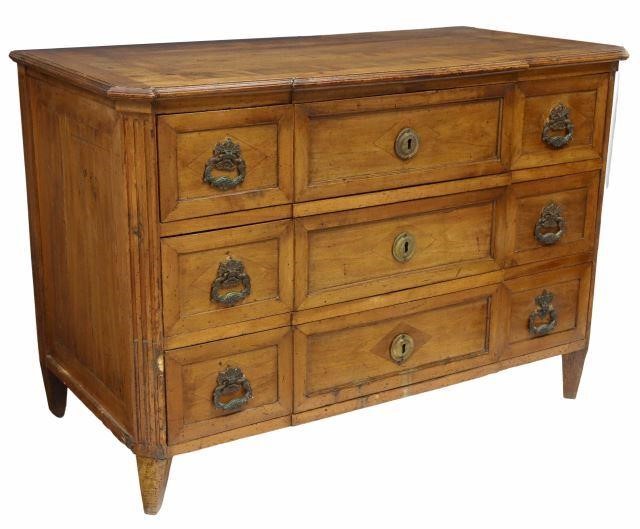 ITALIAN NEOCLASSICAL WALNUT COMMODE  358b13