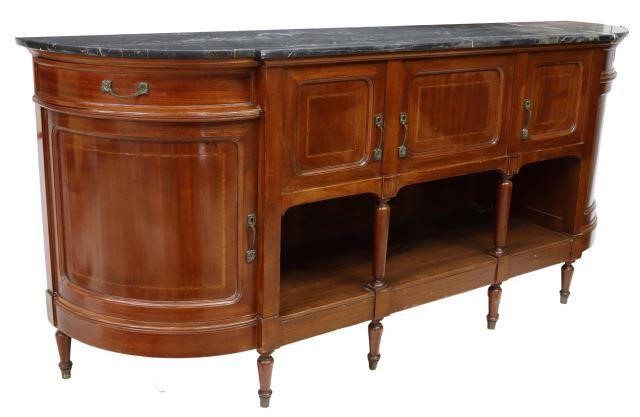 LOUIS XVI STYLE MARBLE TOP MAHOGANY 358b1c