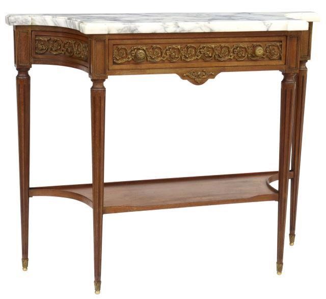 FRENCH LOUIS XVI STYLE MARBLE-TOP