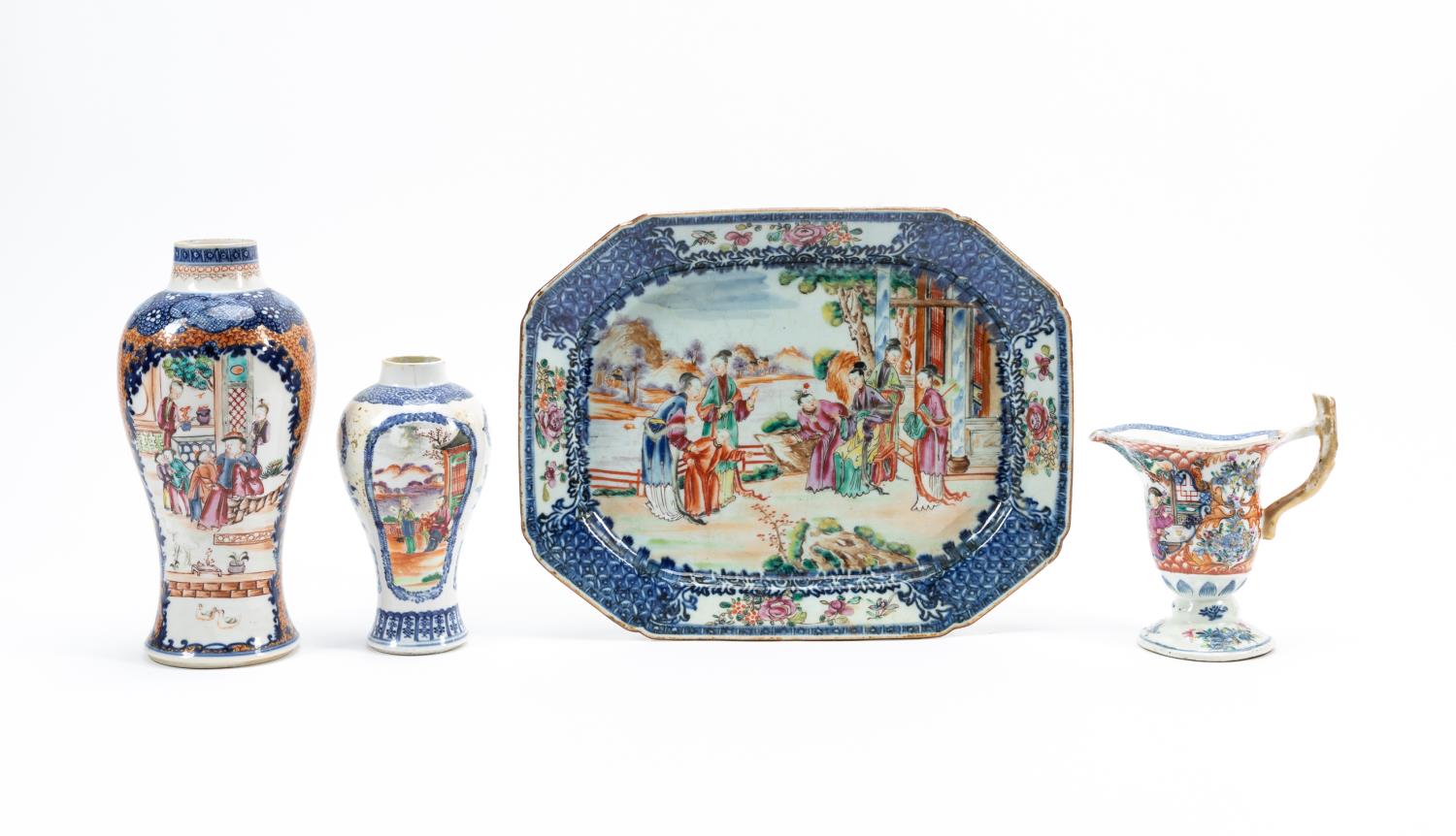 4PC CHINESE FAMILLE ROSE PORCELAIN