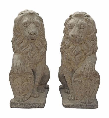 (2) CAST STONE GARDEN STATUARY,