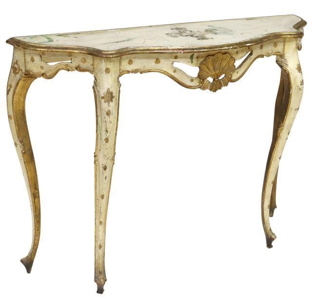 VENETIAN PARCEL GILT PAINTED 358bbb