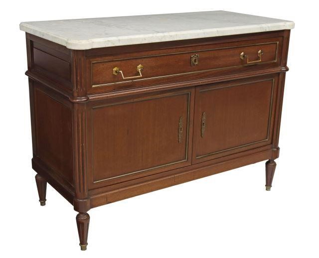 FRENCH LOUIS XVI STYLE MARBLE TOP 358bc3