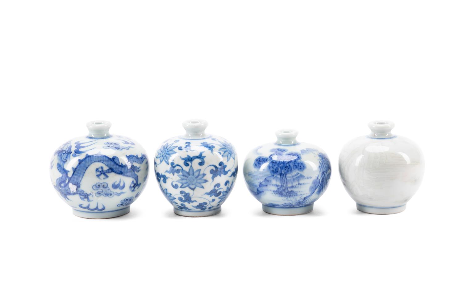 SEVEN CHINESE BLUE & WHITE PORCELAIN