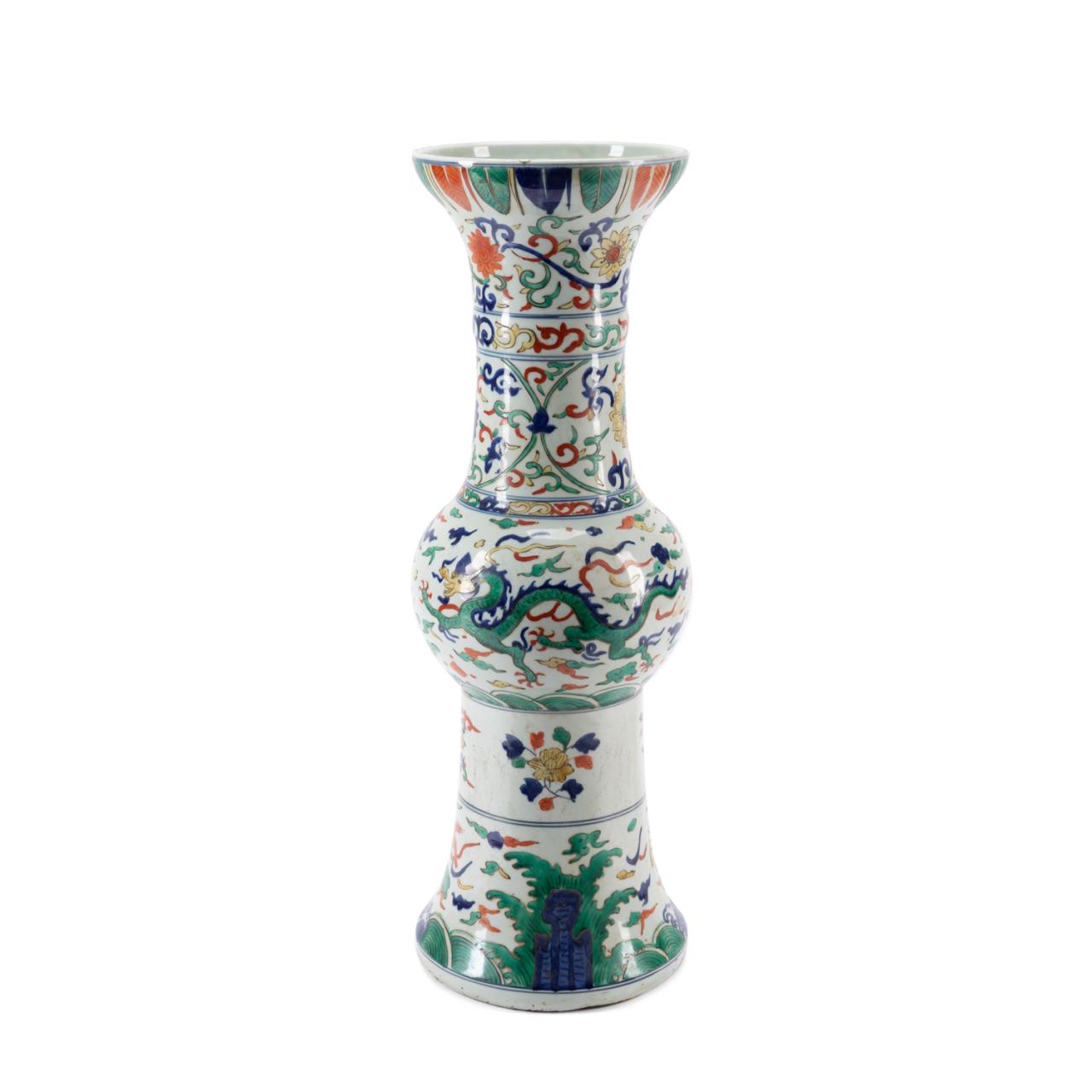 CHINESE WUCAI PORCELAIN TALL GU 358c54