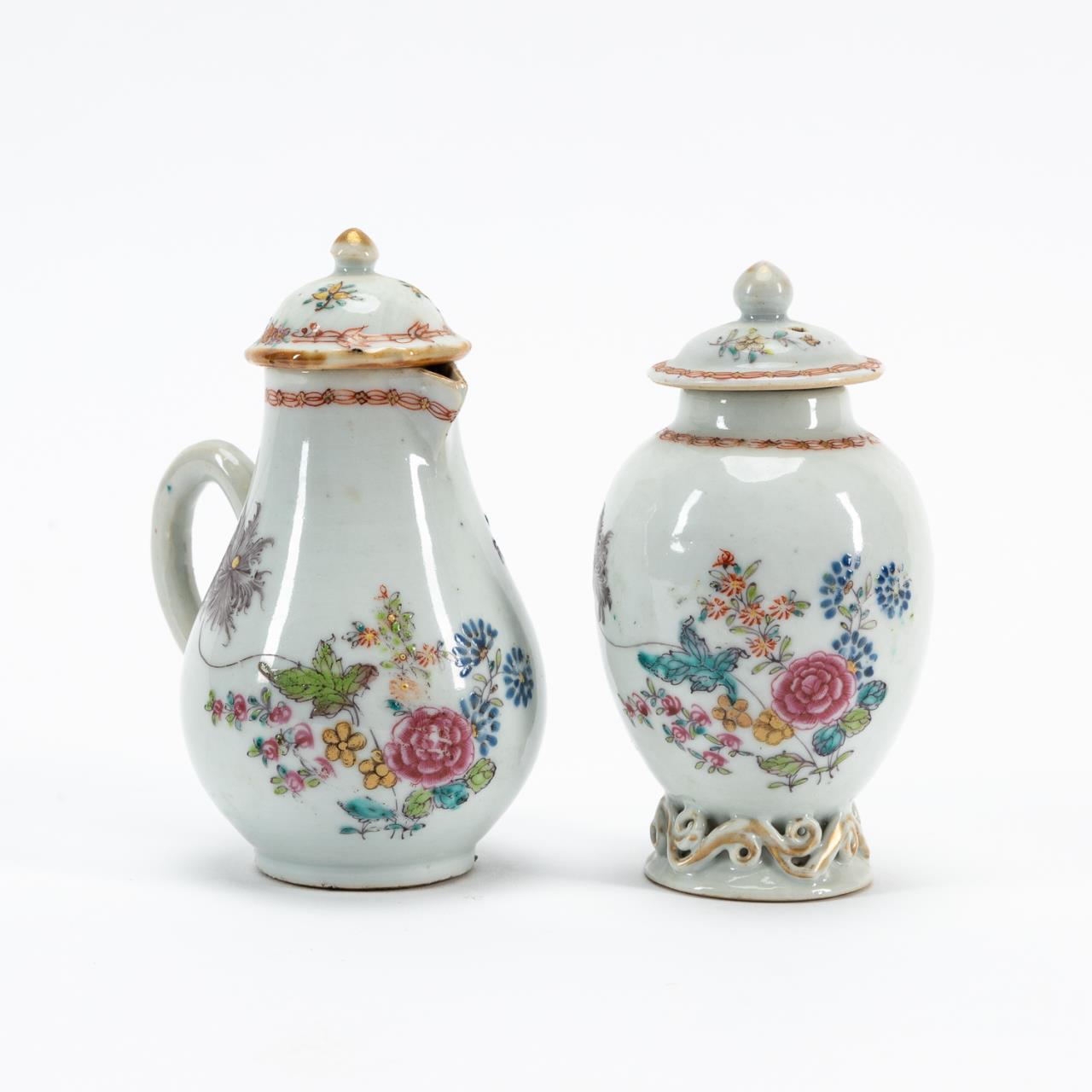 2PC CHINESE EXPORT SMALL PORCELAIN 358d37
