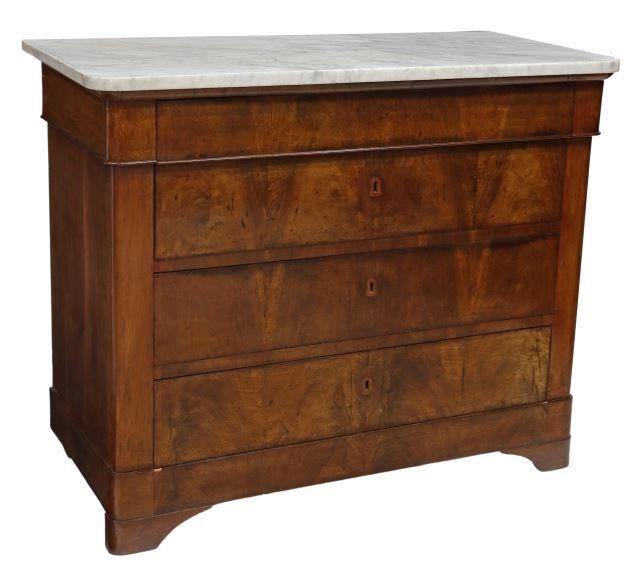 FRENCH LOUIS PHILIPPE PERIOD MARBLE TOP 358d5f