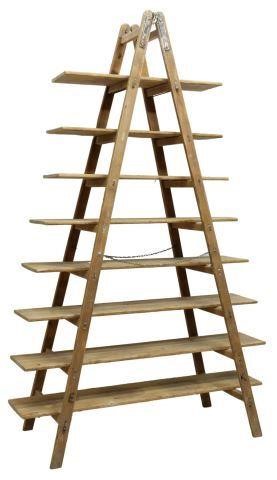 RUSTIC PINE A FRAME LADDER ETAGERE 358d68