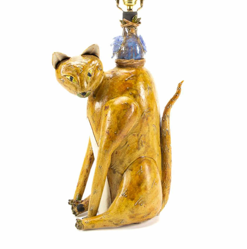 STUDIO ART SEATED CAT FORM CERAMIC 358d7f