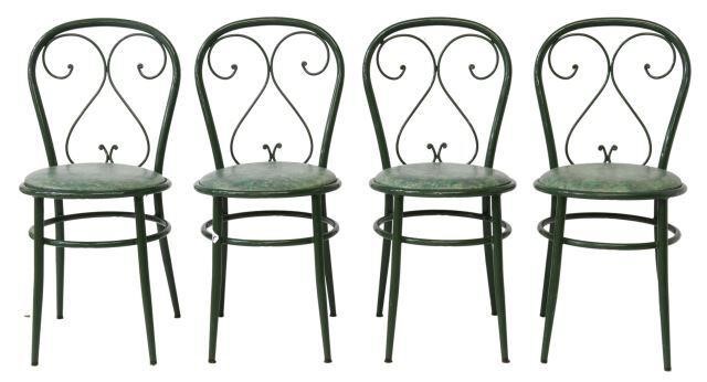  4 FRENCH METAL BISTRO CHAIRS lot 358d93