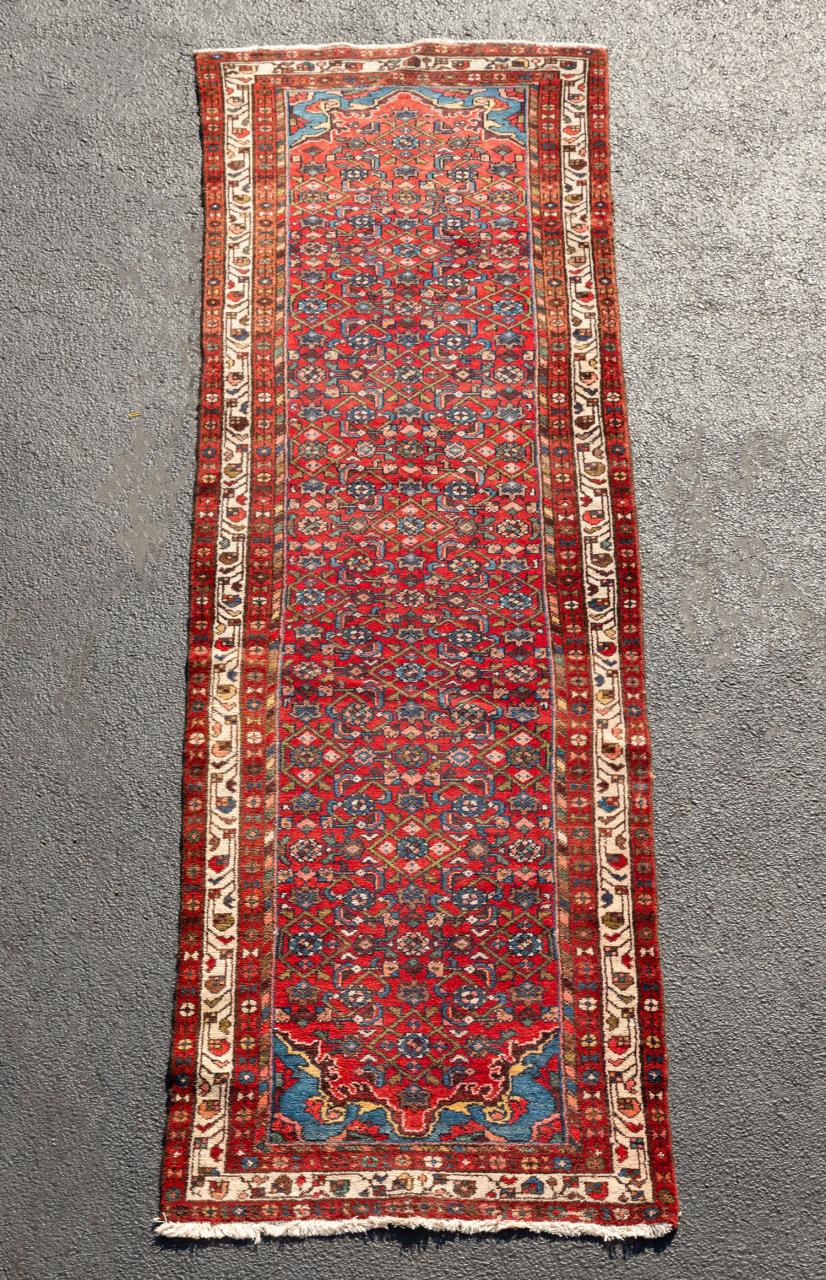 HAND KNOTTED WOOL PERSIAN HERIZ 358dba