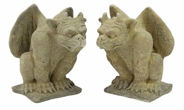  2 CAST STONE GARDEN STATUARY  358e06