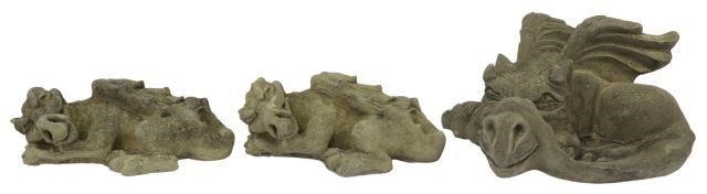  3 CAST STONE GARDEN STATUARY 358e07