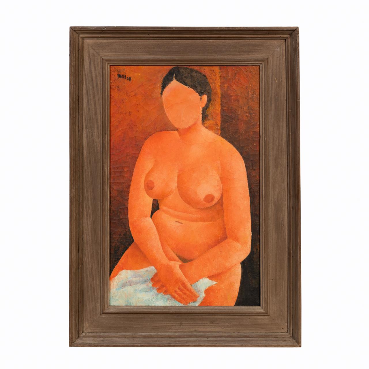 AMERICAN MODERN SEATED FEMALE NUDE  358e27