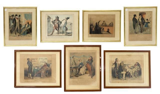  7 FRENCH DAUMIER SATIRICAL CARICATURANA 358ea2