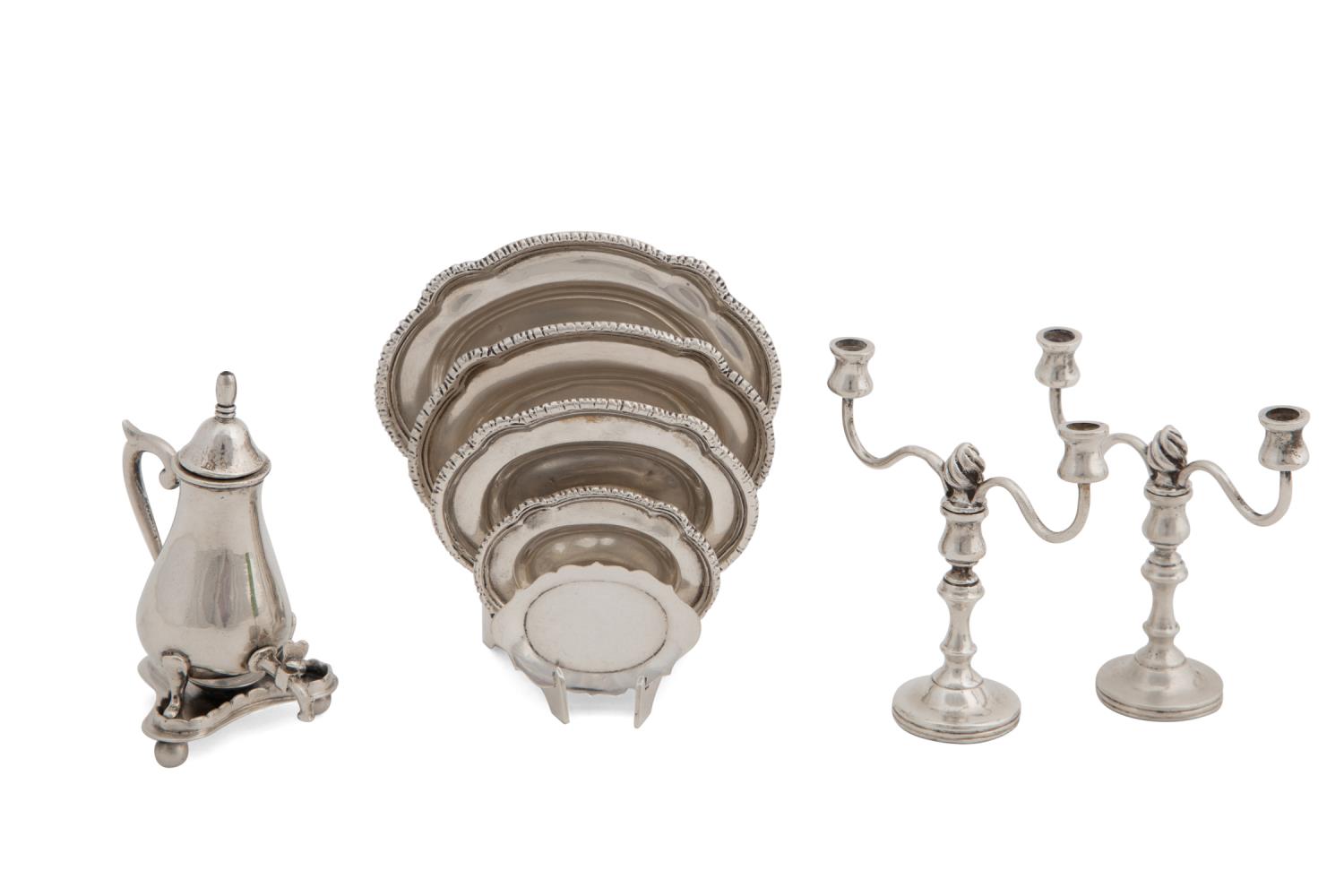 SELECTION OF SILVER MINIATURE TABLEWARE  358ed3