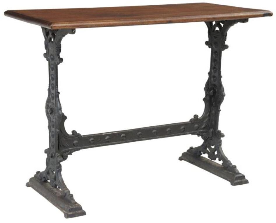 ENGLISH MAHOGANY CAST IRON BASE 3567e2