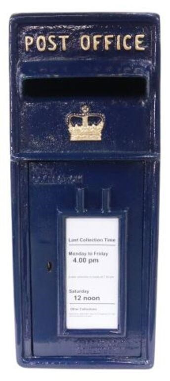 ENGLISH BLUE & PARCEL GILT METAL POST/