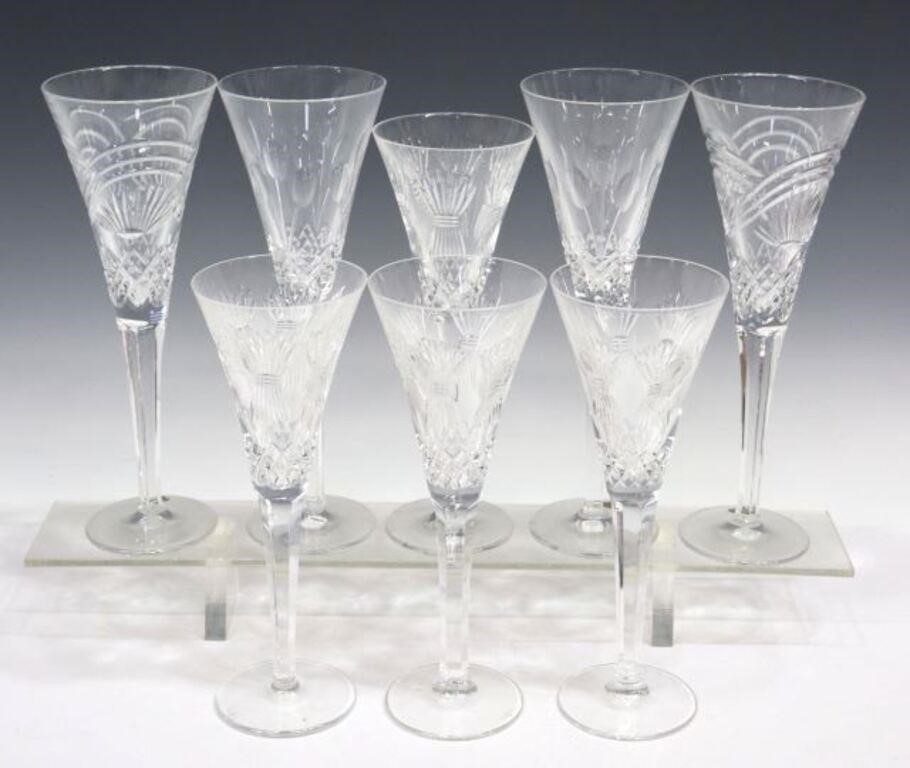 8) WATERFORD CUT CRYSTAL TOASTING