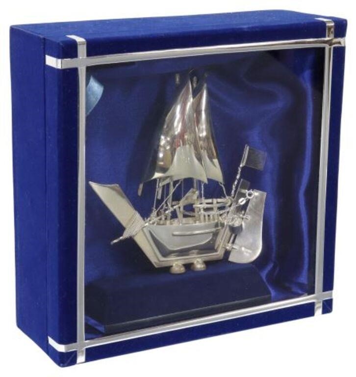 STERLING SILVER MODEL OF A SAILBOATSterling