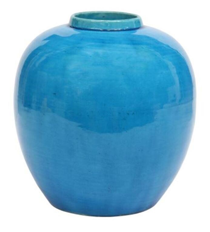 CHINESE TURQUOISE-GLAZED PORCELAIN