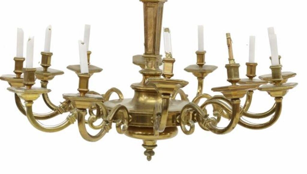 FRENCH NEOCLASSICAL BRONZE TWELVE LIGHT 3568e9