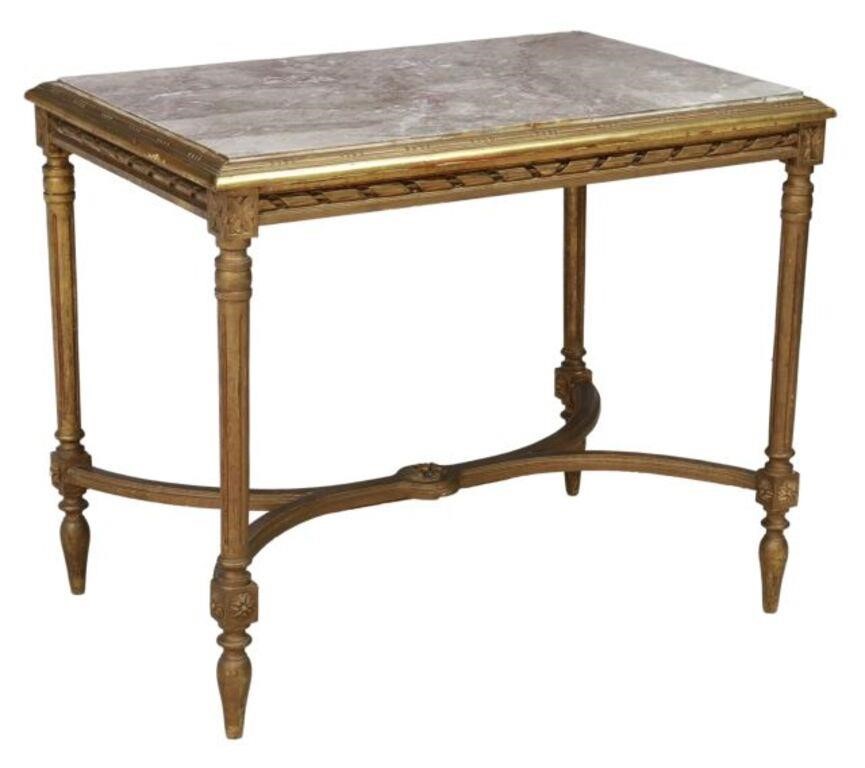 LOUIS XVI STYLE MARBLE TOP GILTWOOD 3568f5