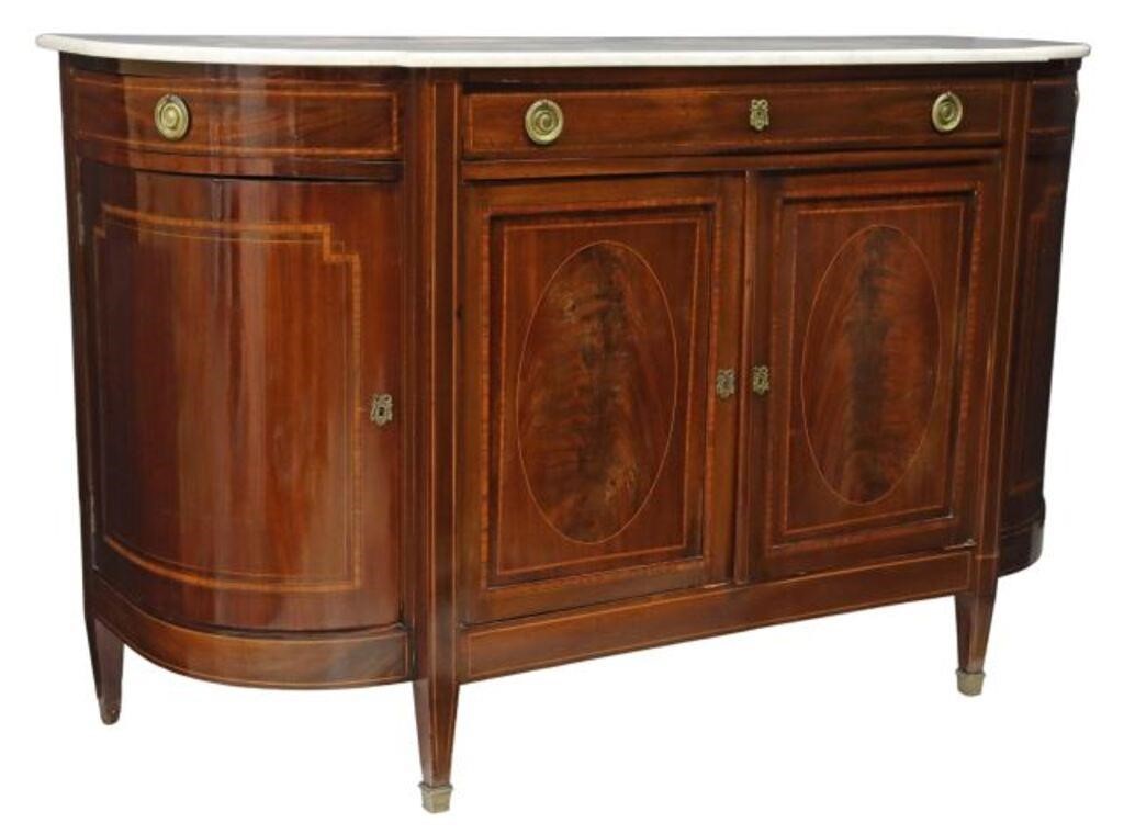 LOUIS XVI STYLE MARBLE TOP DEMILUNE 3568fd