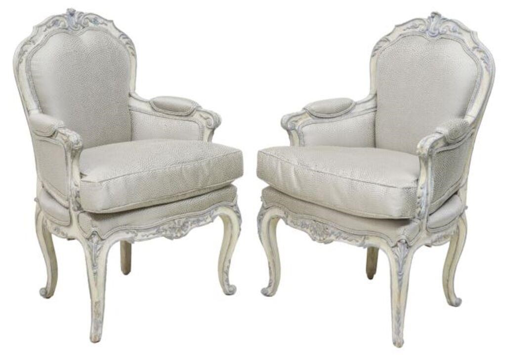 (2) FRENCH LOUIS XV STYLE PAINTED