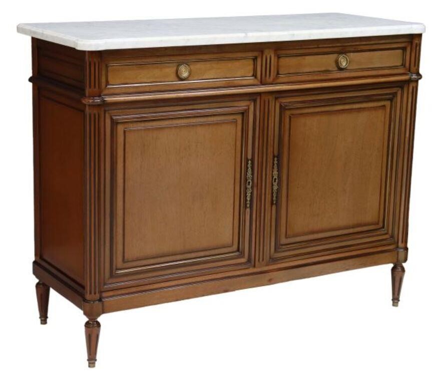 LOUIS XVI STYLE MARBLE TOP MAHOGANY 35691f