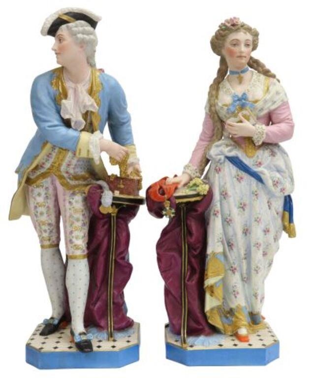 (2) VION & BAURY (ATTRIB) BISQUE PORCELAIN