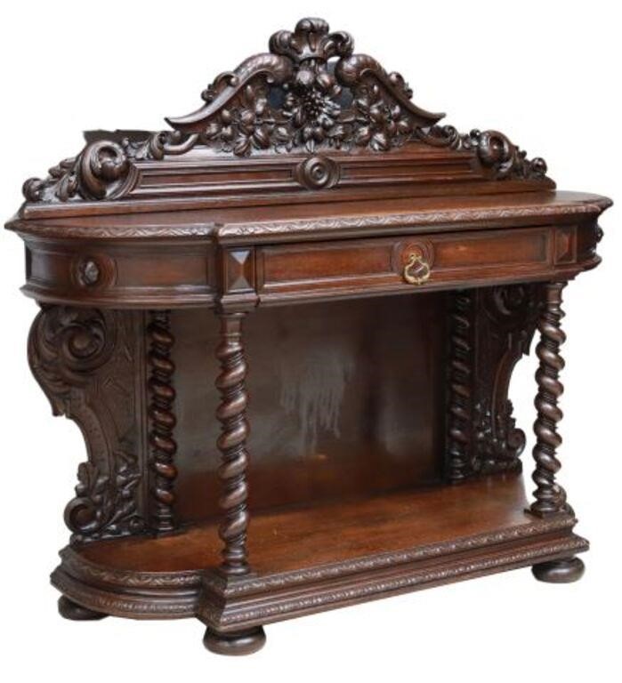 FRENCH RENAISSANCE REVIVAL OAK