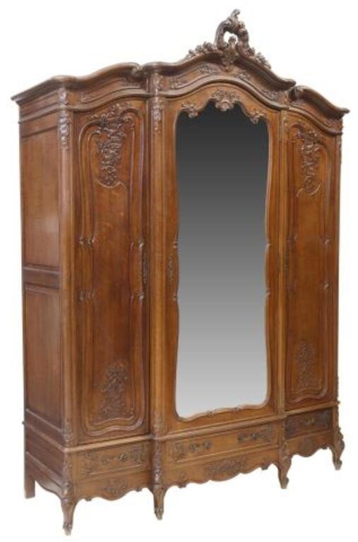 LOUIS XV STYLE BREAKFRONT MIRRORED 35695e