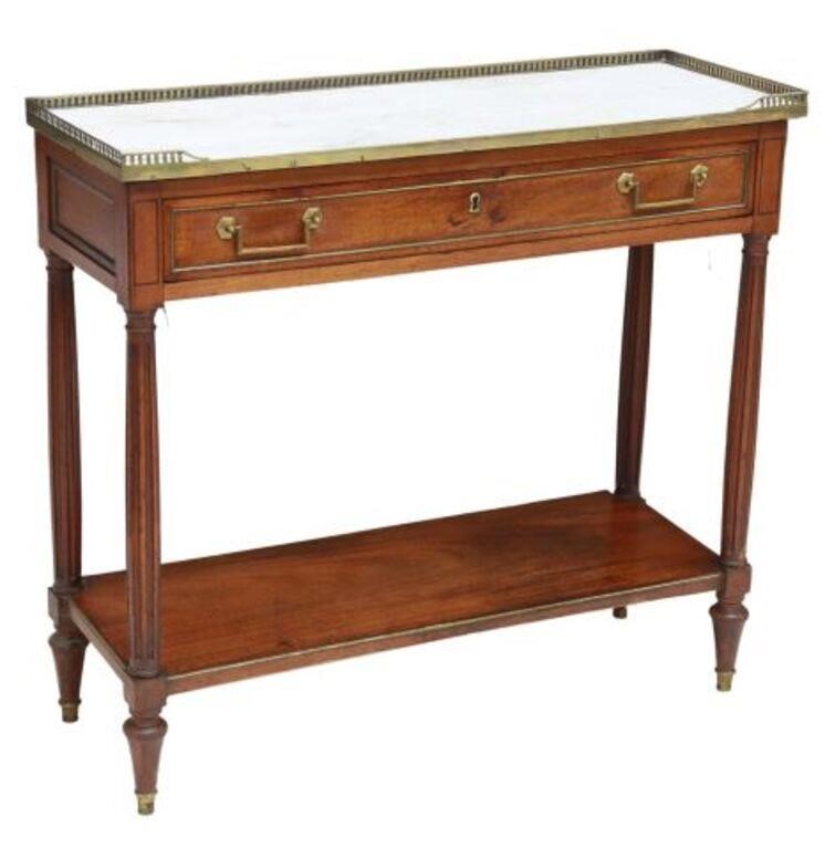 FRENCH LOUIS XVI STYLE MARBLE TOP 35698a