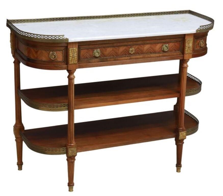 FRENCH LOUIS XVI STYLE MARBLE TOP 35698b