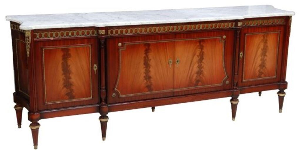 LOUIS XVI STYLE MARBLE TOP MAHOGANY 35698c