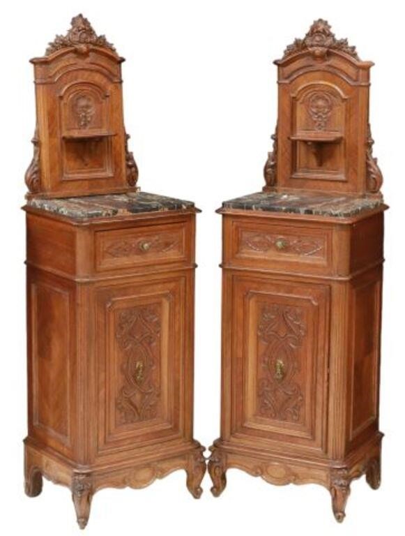  2 ITALIAN LOUIS XV STYLE MARBLE TOP 356992