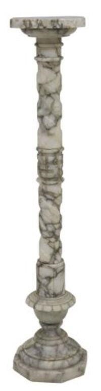 ITALIAN CARVED ALABASTER COLUMN  3569e1