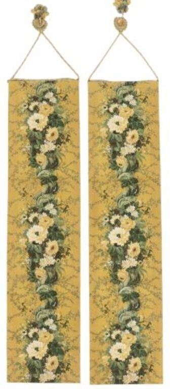(2) ARCHITECTURAL FLORAL FABRIC