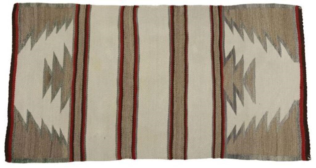 NAVAJO DOUBLE SADDLE BLANKET, EARLY