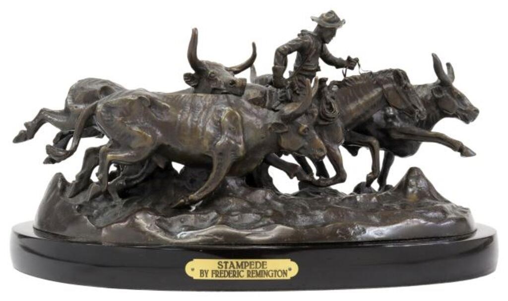 AFTER FREDERIC REMINGTON THE STAMPEDE 356a23