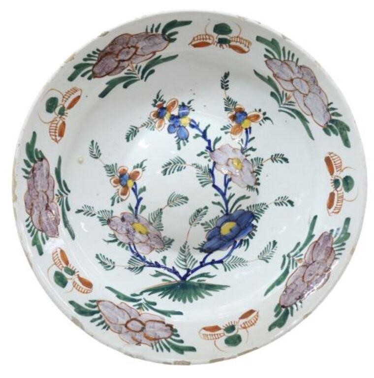 DELFT POLYCHROME FAIENCE CHARGER,